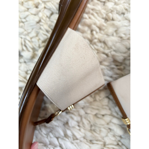 Women's Unbranded Sandals Size 10 Brown Beige Cream made in Italy - Picture 5 of 8